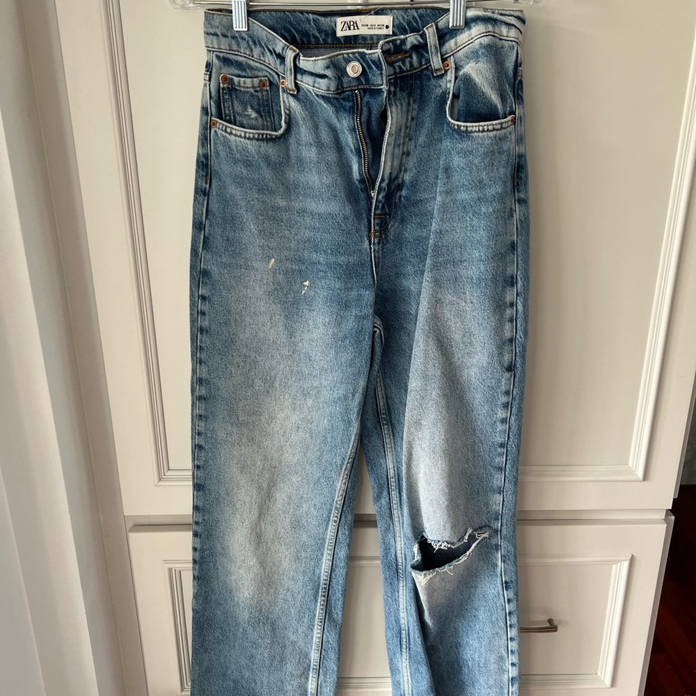 Zara high waist wide leg jeans